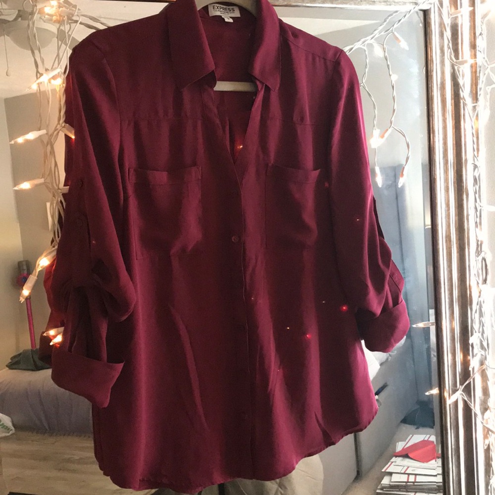 Burgundy blouse
